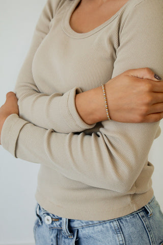 Silver & Gold Beaded Bracelet