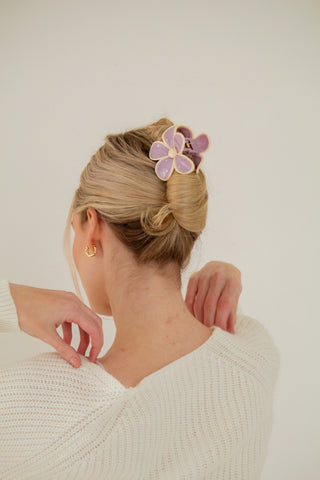 Lavender Flower Claw Clip