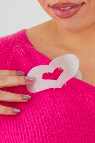 Flat Heart Claw Clip