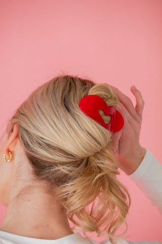 Flat Heart Claw Clip