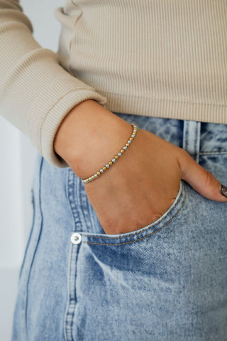 Silver & Gold Beaded Bracelet