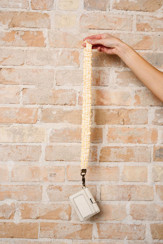 Yellow Gingham Lanyard