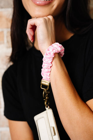 Pink Gingham Keychain