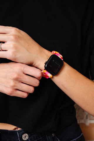 Bright Checkered Scrunchie Watch Band