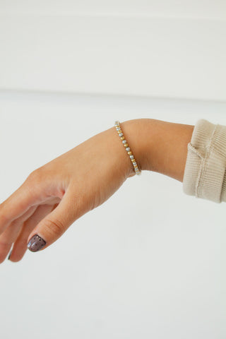 Silver & Gold Beaded Bracelet