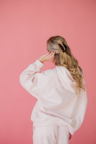 Red & Black Heart Claw Clip