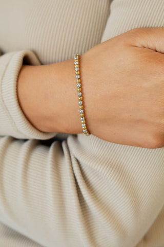 Silver & Gold Beaded Bracelet
