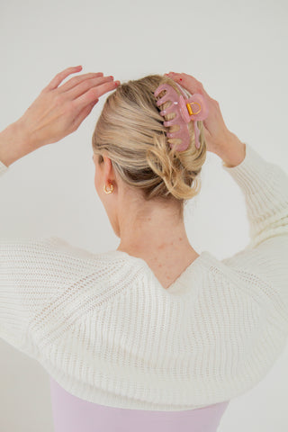 Pearly Pink Claw Clip