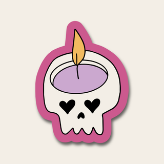 Skull Candle Sticker