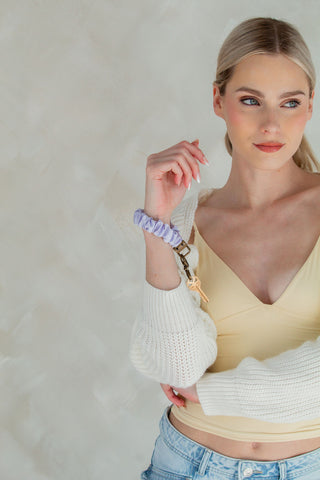 Lavender Dream Satin Keychain