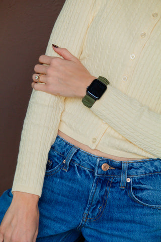 Hunter Green Scrunchie Watch Band