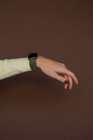 Hunter Green Scrunchie Watch Band