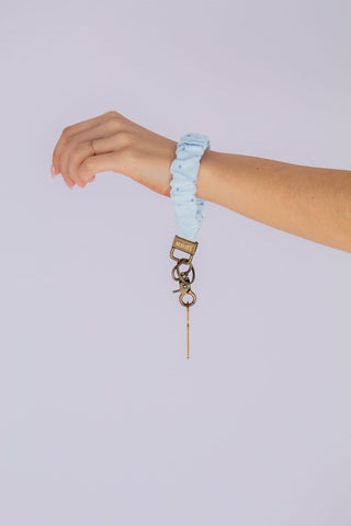 Blue Polka Dot Keychain