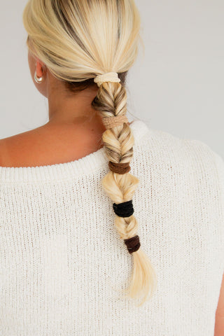 Neutral Hexagon Hair Tie 5-Pack