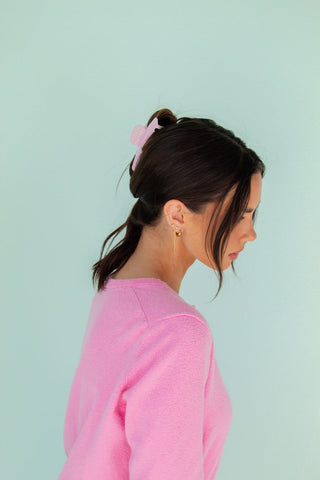 Pink Stripe Claw Clip