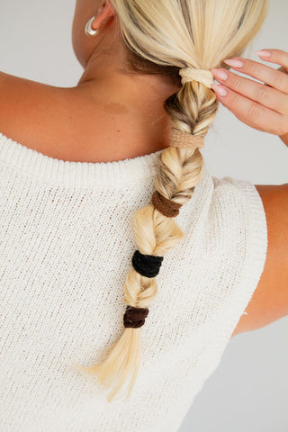 Neutral Hexagon Hair Tie 5-Pack