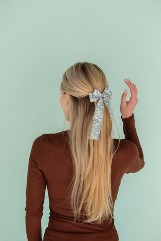 Forget Me Not Bow Barrette