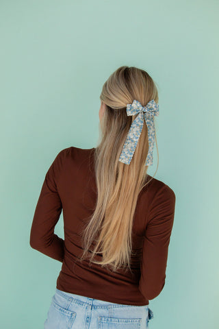Forget Me Not Bow Barrette
