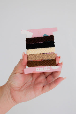 Neutral Hexagon Hair Tie 5-Pack