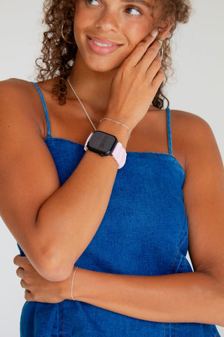 Dainty Pink Textured Apple Watch Band