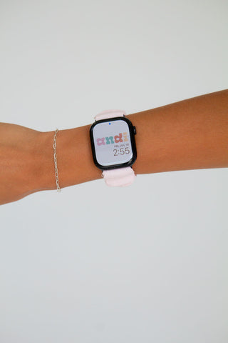 Dainty Pink Textured Apple Watch Band