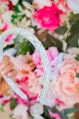 Baby Blue Tweed Headband