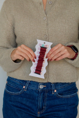Crimson Scrunchie Watch Band