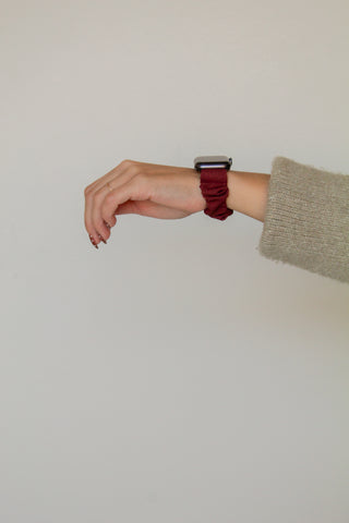 Crimson Scrunchie Watch Band