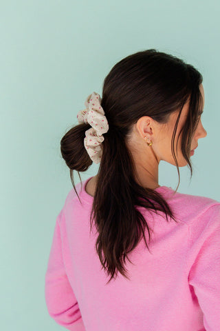 April Flowers Jumbo Scrunchie