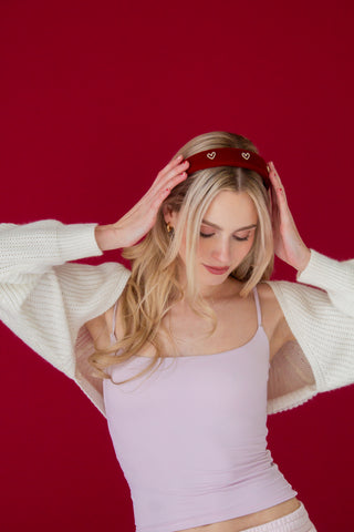 Scarlet Rhinestone Headband