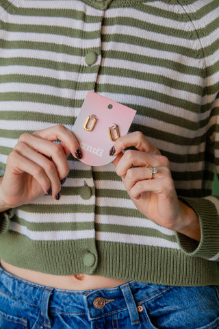 Big Crystal Link Hoops