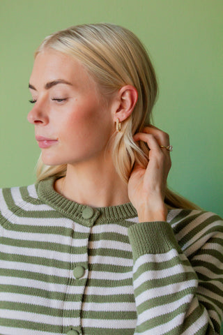 Big Crystal Link Hoops