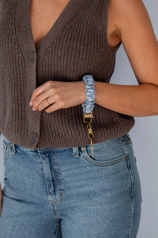 Blue Gingham Keychain
