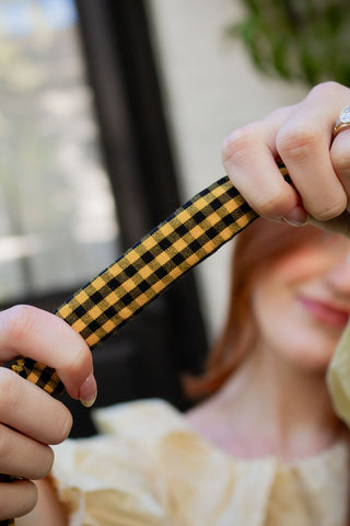 Honeybee Gingham Lanyard