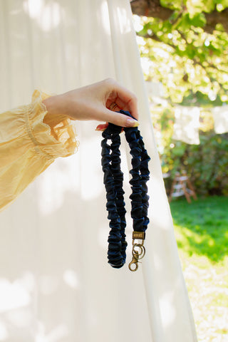 Navy Satin Lanyard