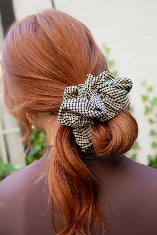 Pepper Gingham Jumbo Scrunchie