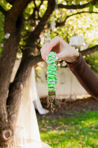Matcha Striped Keychain