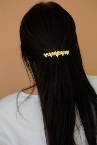 Gold Heart Barrette