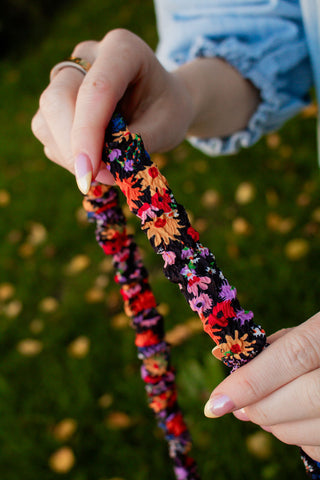 Groovy Bright Floral Lanyard