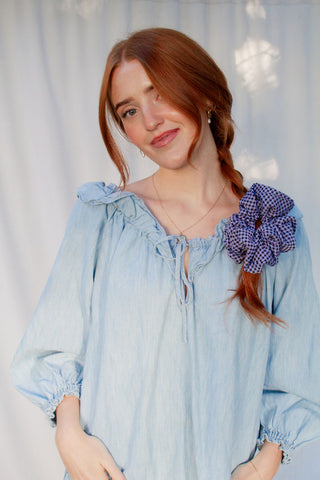Twilight Gingham Jumbo Scrunchie