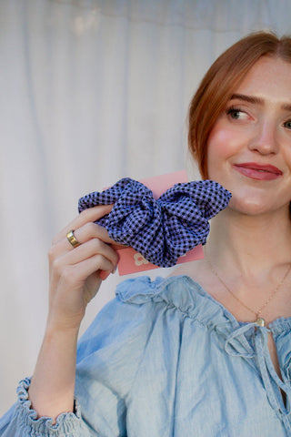 Twilight Gingham Jumbo Scrunchie
