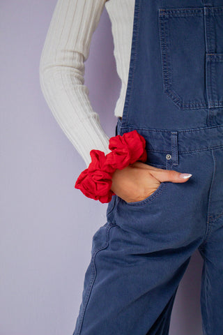 Red Poppy Jumbo Scrunchie