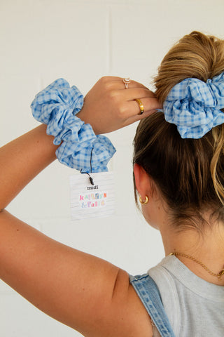 Blue Skies Jumbo Scrunchie