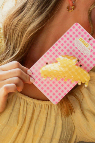 Bright Gingham Claw Clip