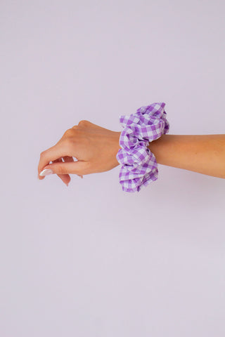 Iris Gingham Jumbo Scrunchie