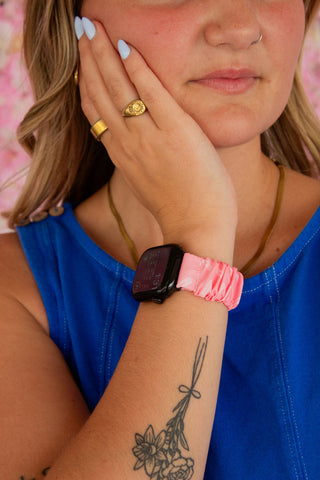 Pink Fresh Page Scrunchie Watch Band