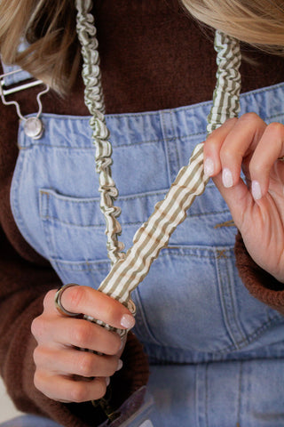 Green Striped Lanyard