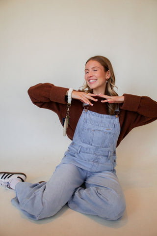 Cream Dottie Keychain