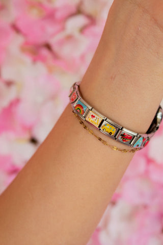 Silver Charm Watch Band