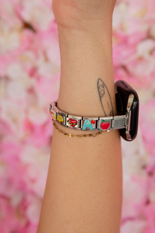 Silver Charm Watch Band